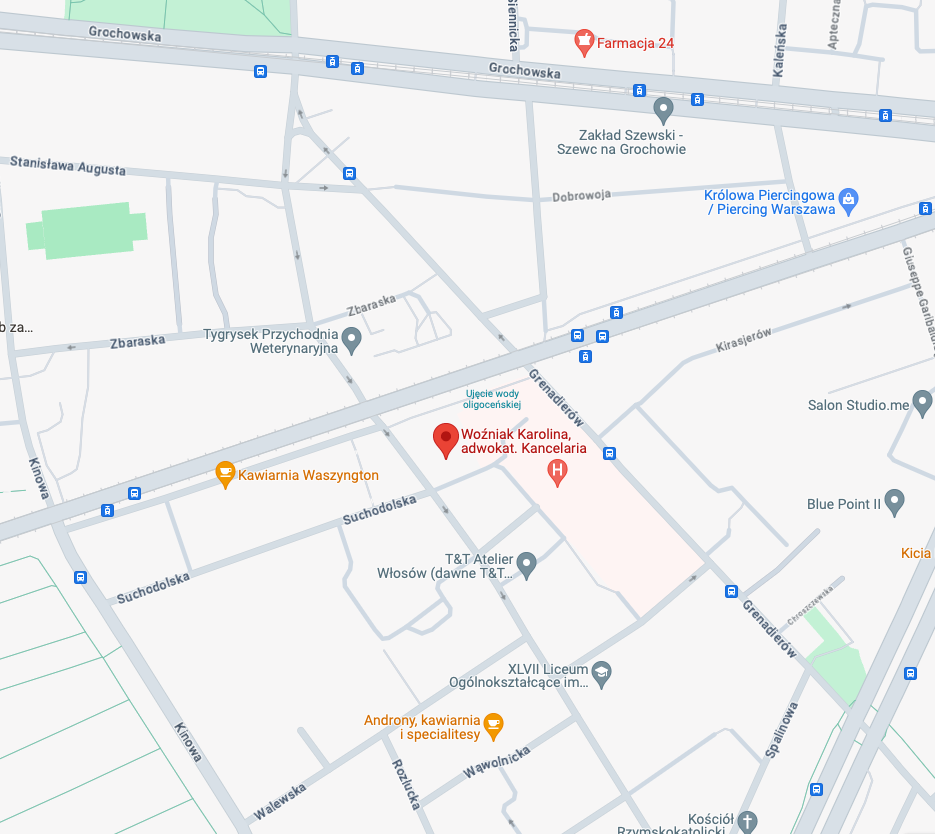 Adwokat Karolina Woźniak dojazd